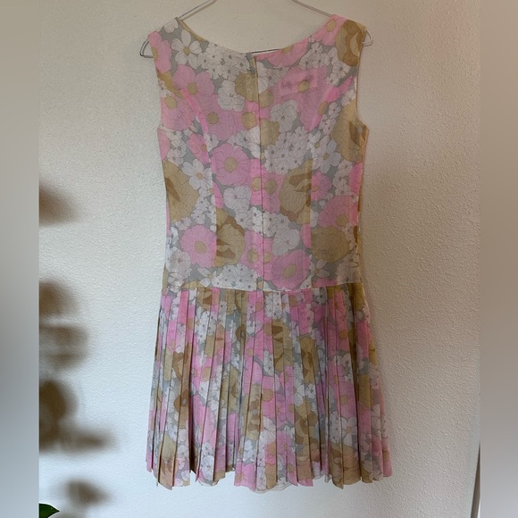 Vintage 60s floral pleated sundress - Picture 3 of 6